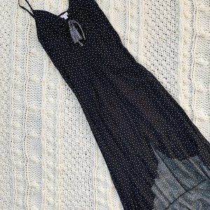 Black & White High Low Polka Dot Dress